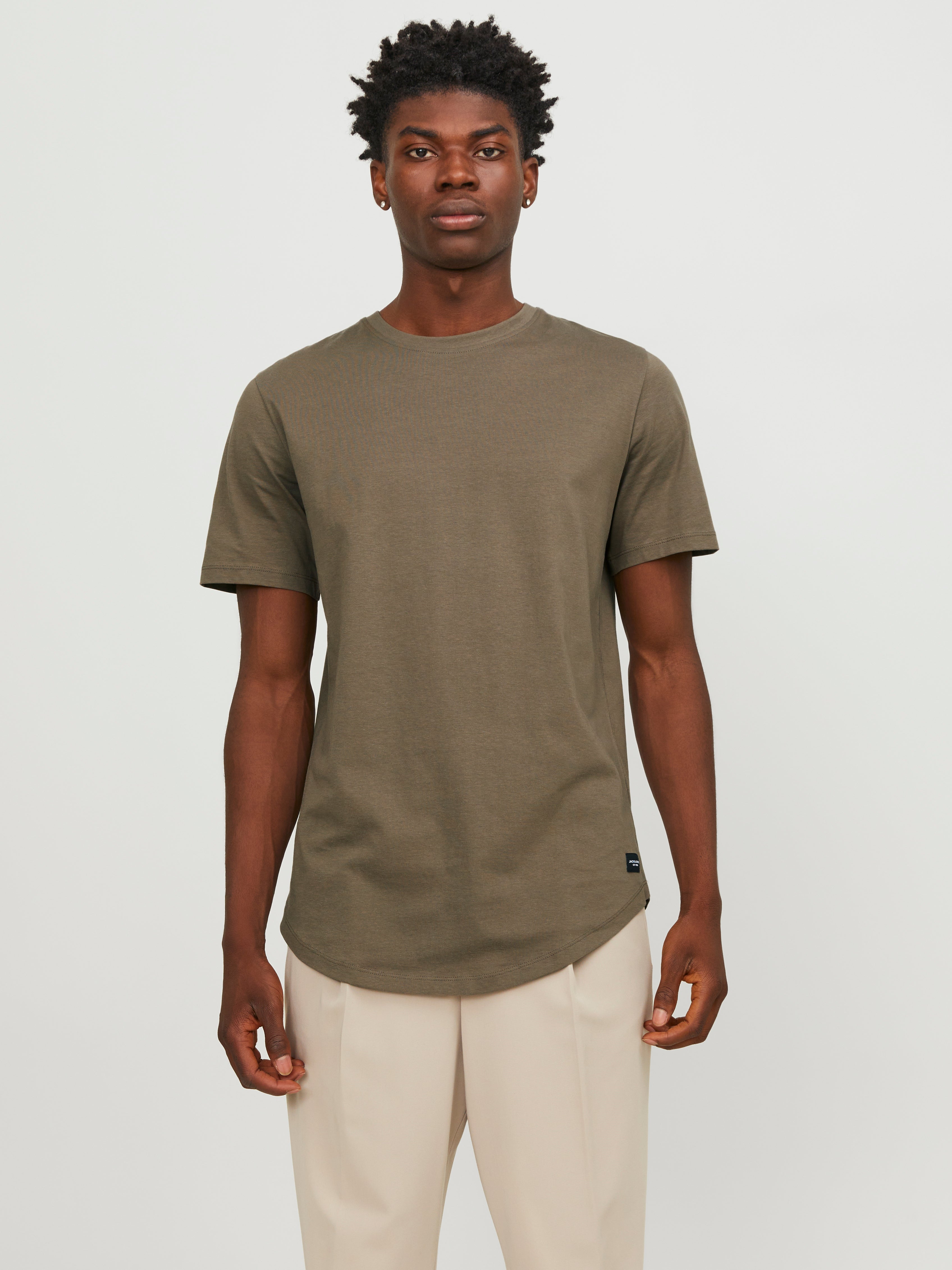 Plain khaki t shirt sale