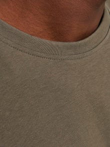 Jack & Jones Ensfarvet Crew neck T-shirt -Bungee Cord - 12113648