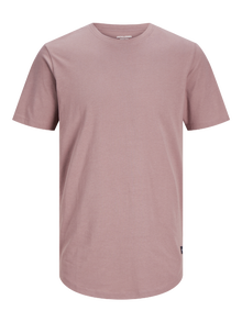 Jack & Jones Gładki Okrągły dekolt T-shirt -Twilight Mauve - 12113648