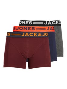 Jack & Jones 3-pack Trunks -Burgundy - 12113943