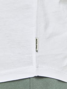 Jack & Jones Ränder Rundringning T-shirt -White - 12116021