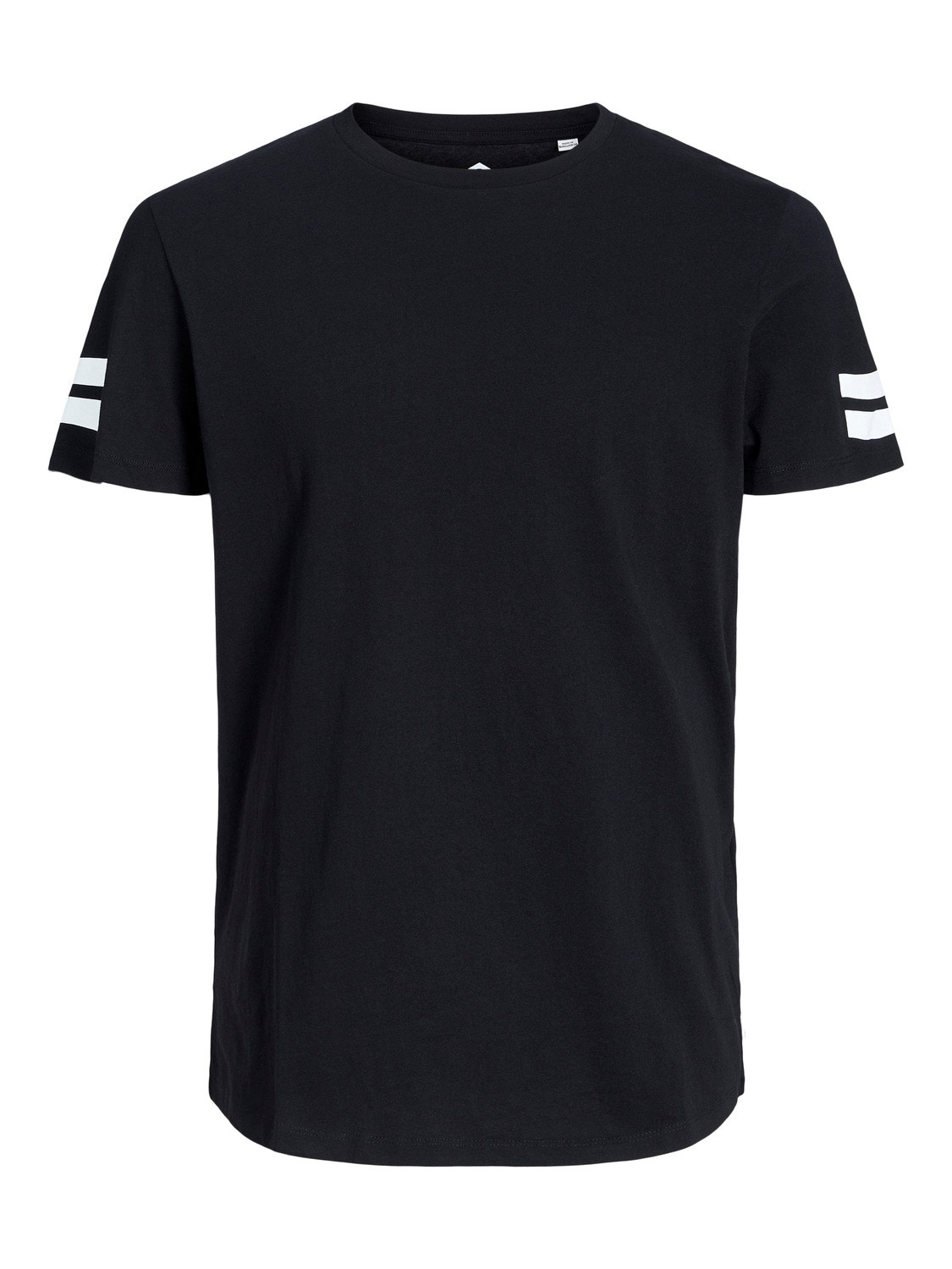 Jack & Jones Strepen Ronde hals T-shirt -Black - 12116021