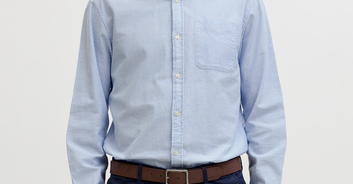 Chemise Habillée VALENTINO ROMA Bleu Clair à Rayures - Taille 15 1/2 - Coton - Occasion