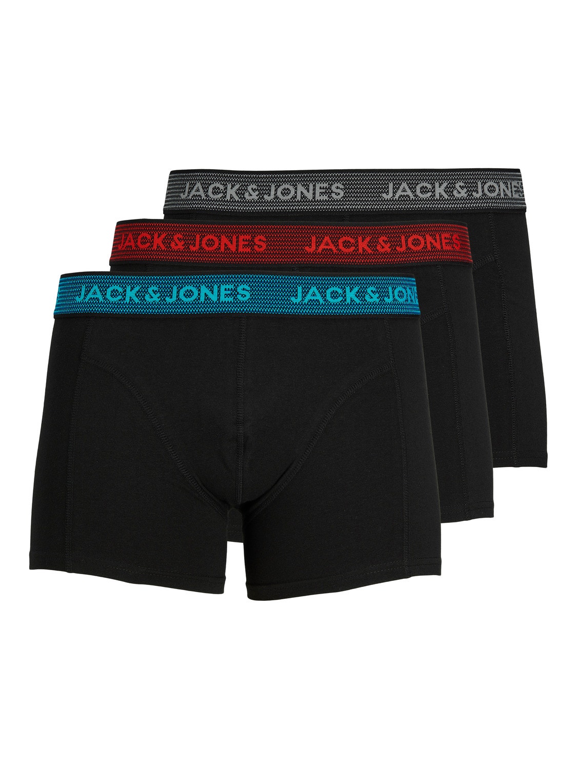 Jack & Jones 3-pak Bokserki -Asphalt - 12127816