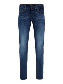 Jack & Jones JJIGLENN JJICON JJ 057 50SPS NOOS Priglundantys džinsai -Blue Denim - 12133074