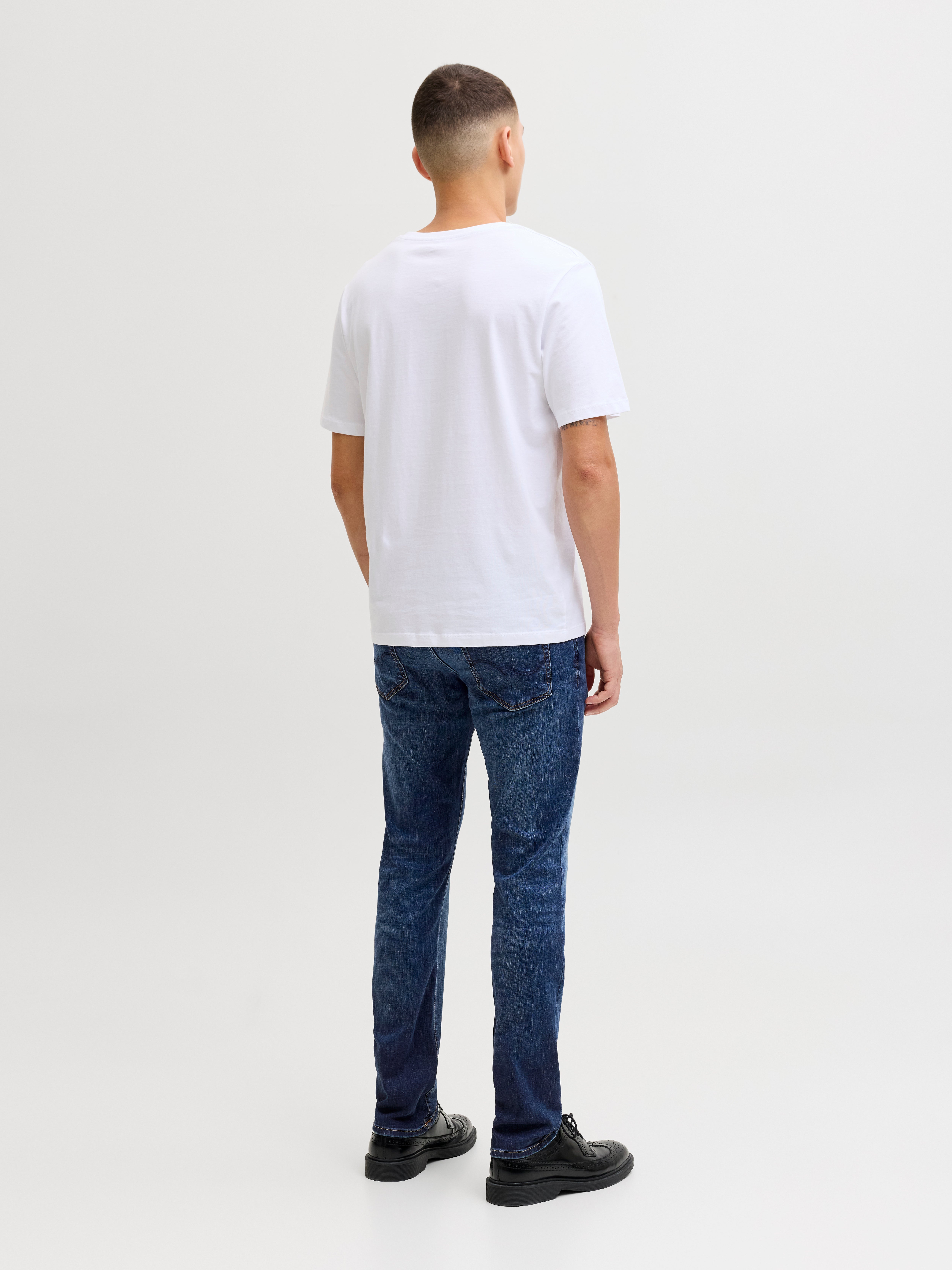 JACK & JONES JJIGLENN JJICON JJ167 50SPS - Jean Slim Homme, Bleu Délavé, 95% Coton, Stretch