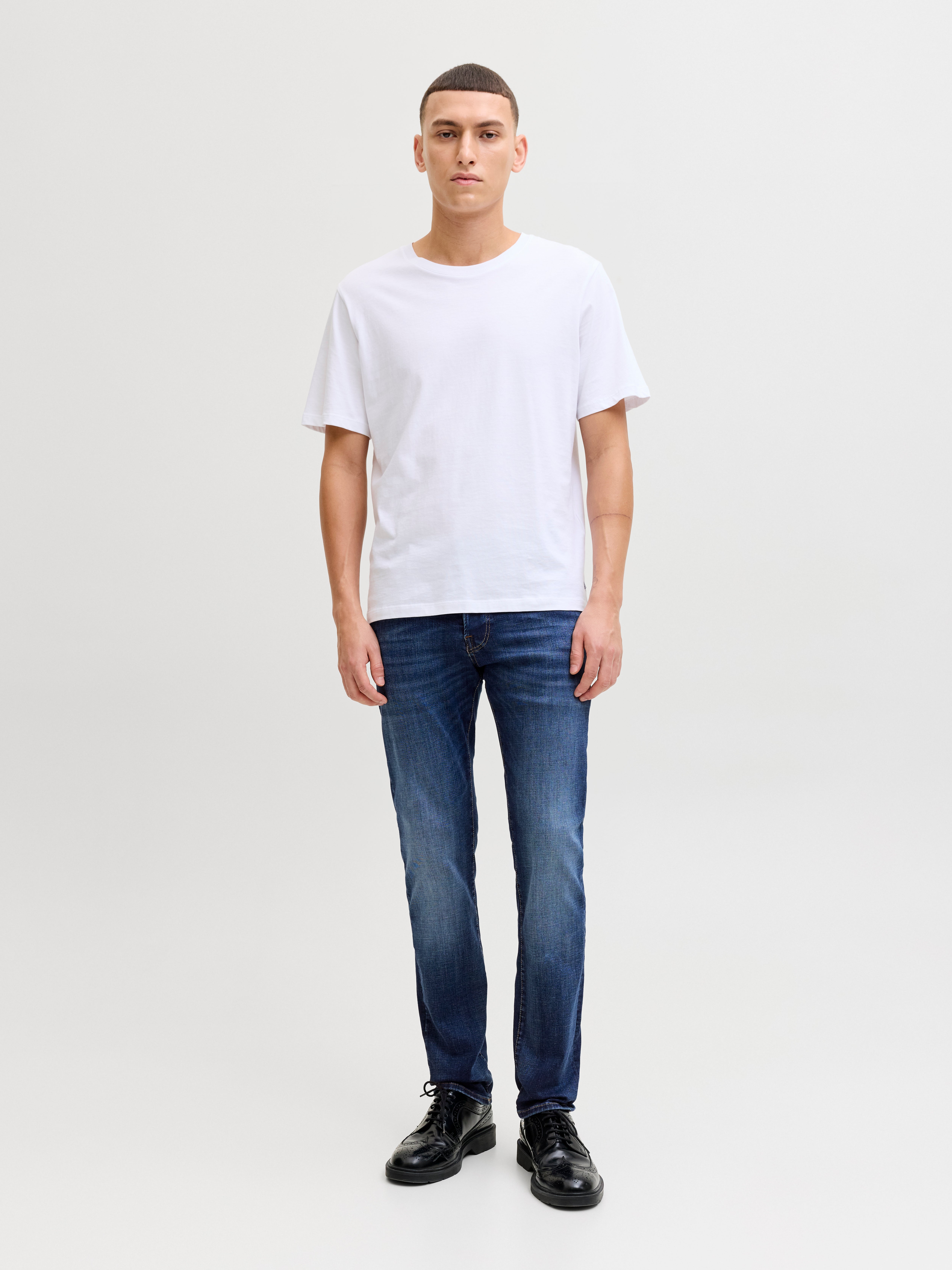 Jack & Jones JJIGLENN JJICON JJ 057 50SPS Slim fit Džinsai -Blue Denim - 12133074