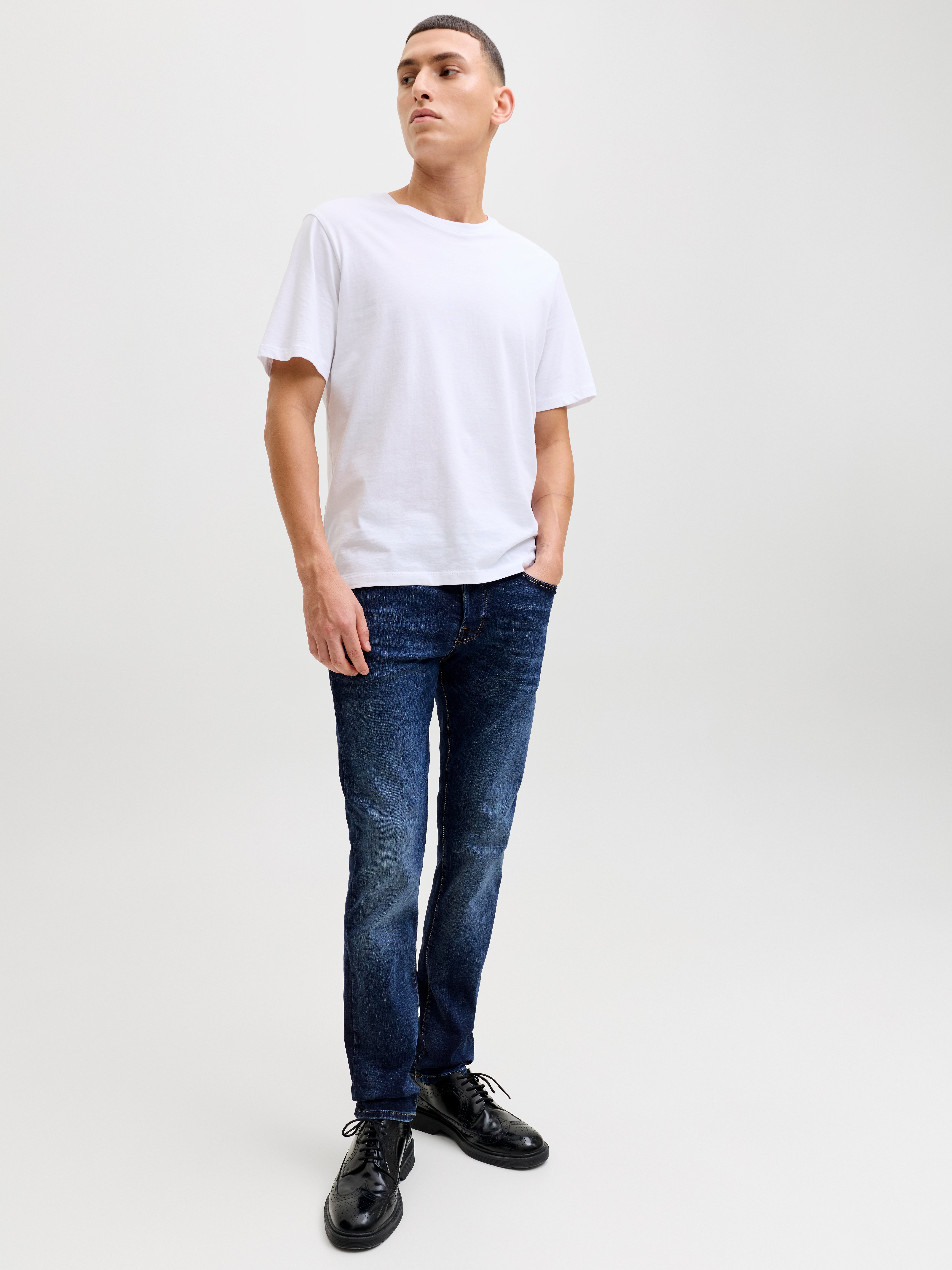 Jack & Jones JJIGLENN JJICON JJ 057 50SPS Slim fit Džíny -Blue Denim - 12133074