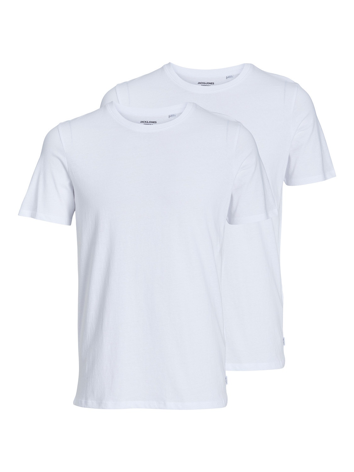 Jack & Jones Paquete de 2 Camiseta Liso Cuello redondo -White - 12133913