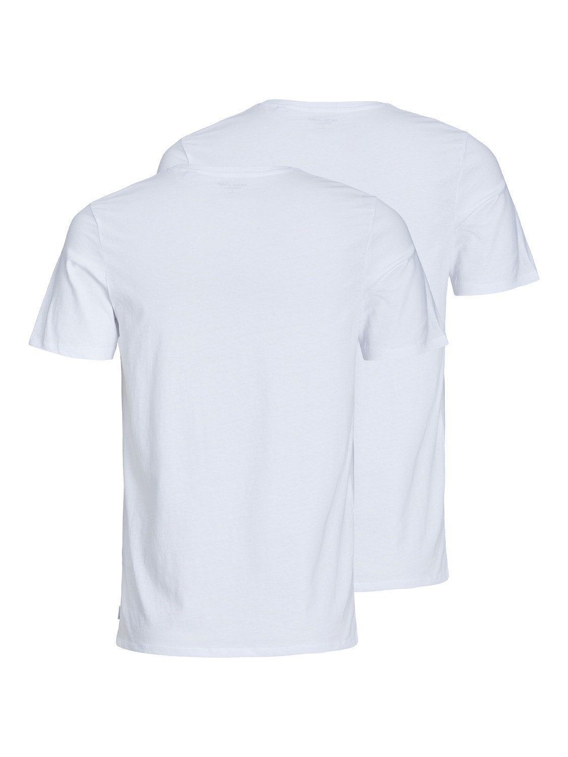 Jack & Jones 2-pak Ensfarvet Crew neck T-shirt -White - 12133913