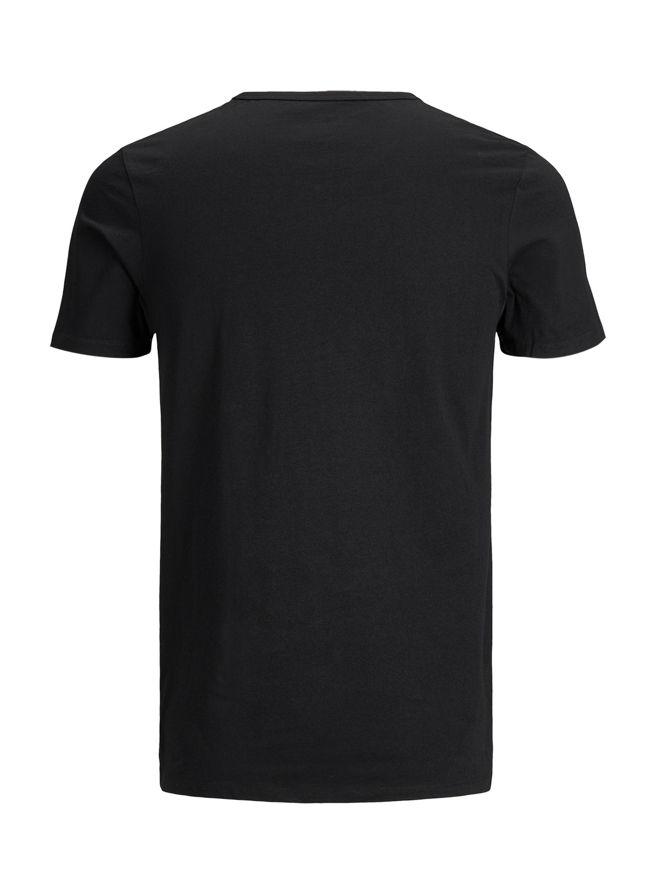 Jack & Jones 2-pakning Vanlig V-hals T-skjorte -Black - 12133914