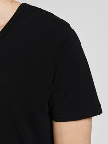 Jack & Jones 2-pack Plain V-Neck T-shirt -Black - 12133914