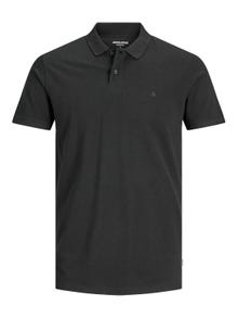Jack & Jones Enfärgat Polo T-shirt -Black - 12136516