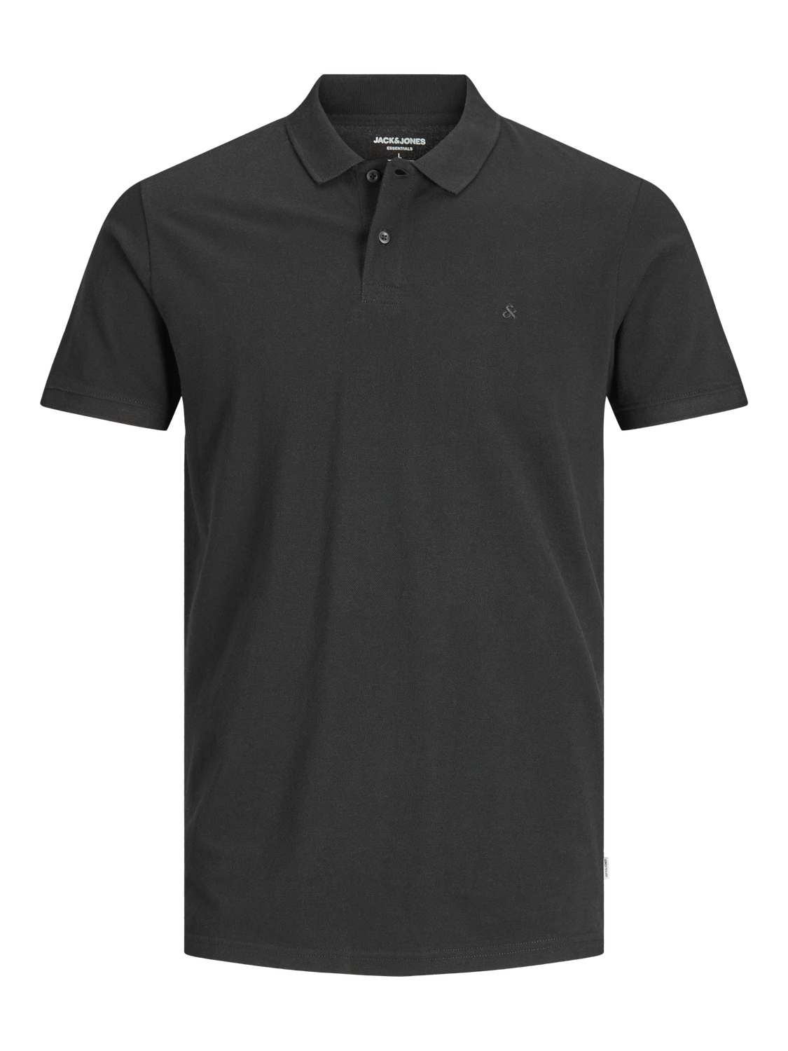 Plain Shirt collar Polo Black Jack Jones