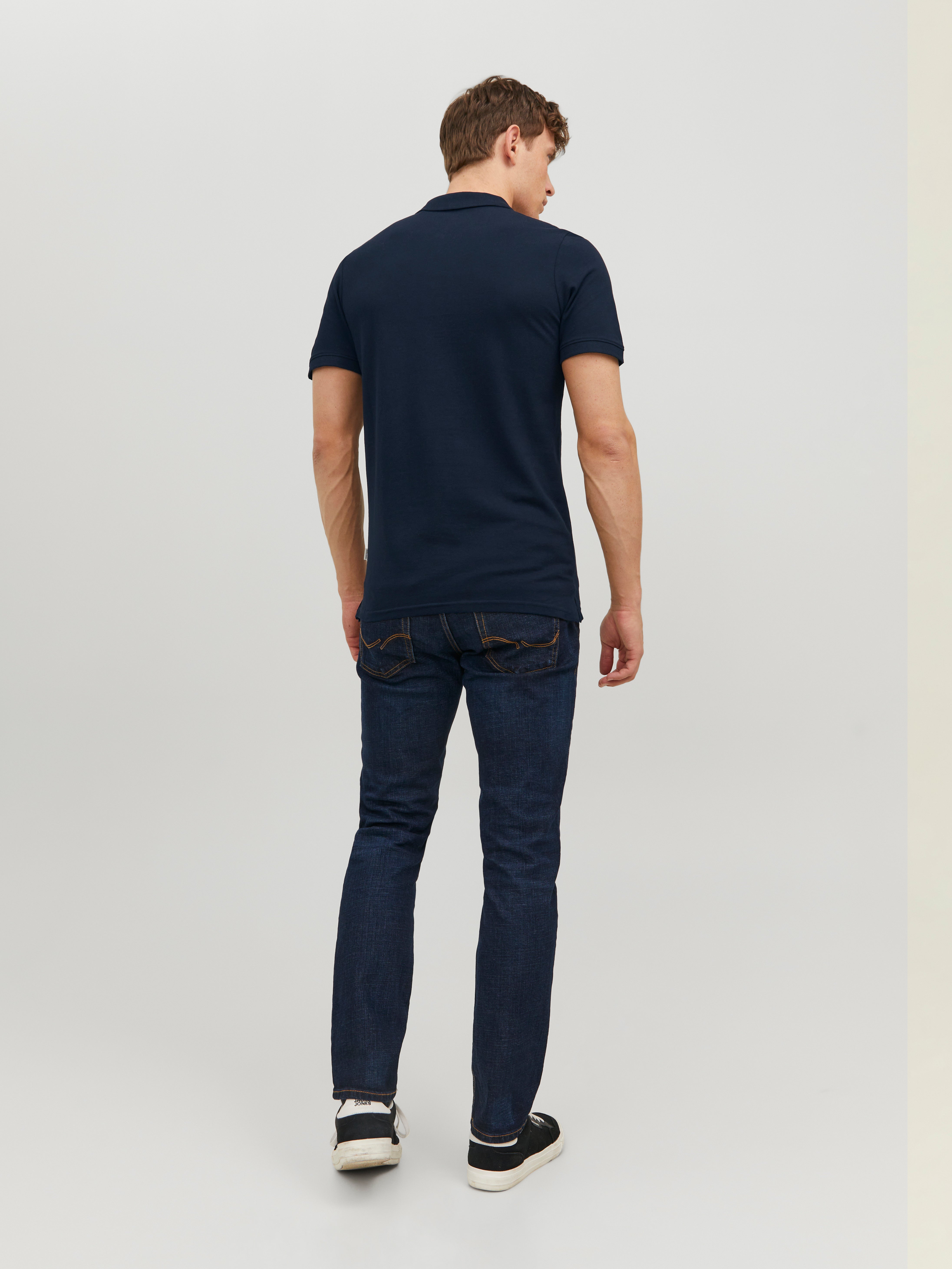 Einfarbig Polo T-shirt | Dunkelblau | Jack & Jones® 