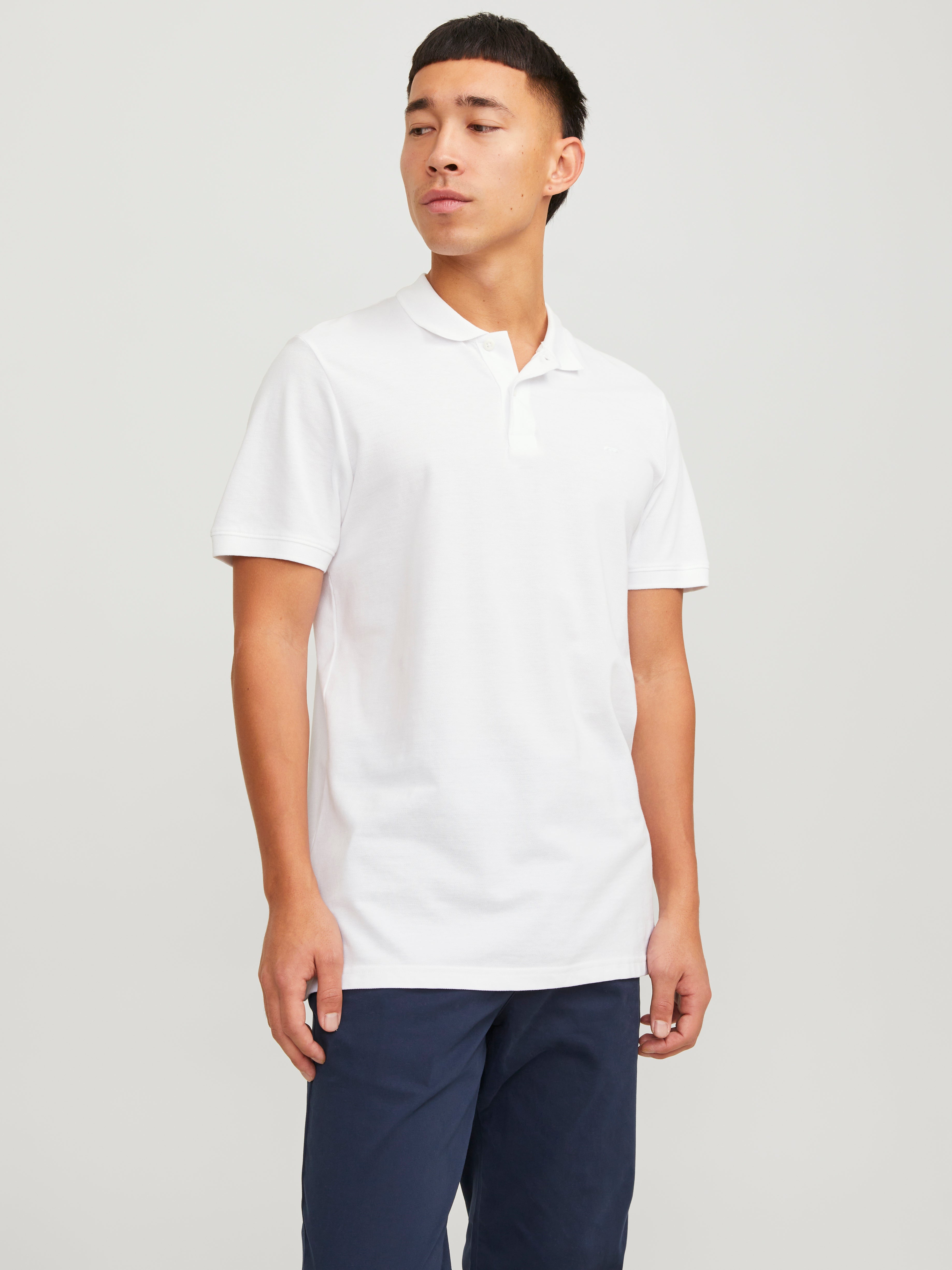 Einfarbig Poloshirt