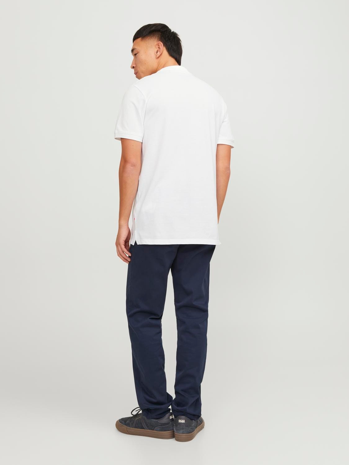 Jack & Jones Yksivärinen Polo T-shirt -White - 12136516