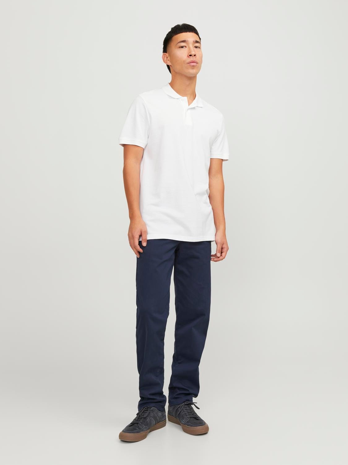 Jack & Jones Plain Polo T-shirt -White - 12136516