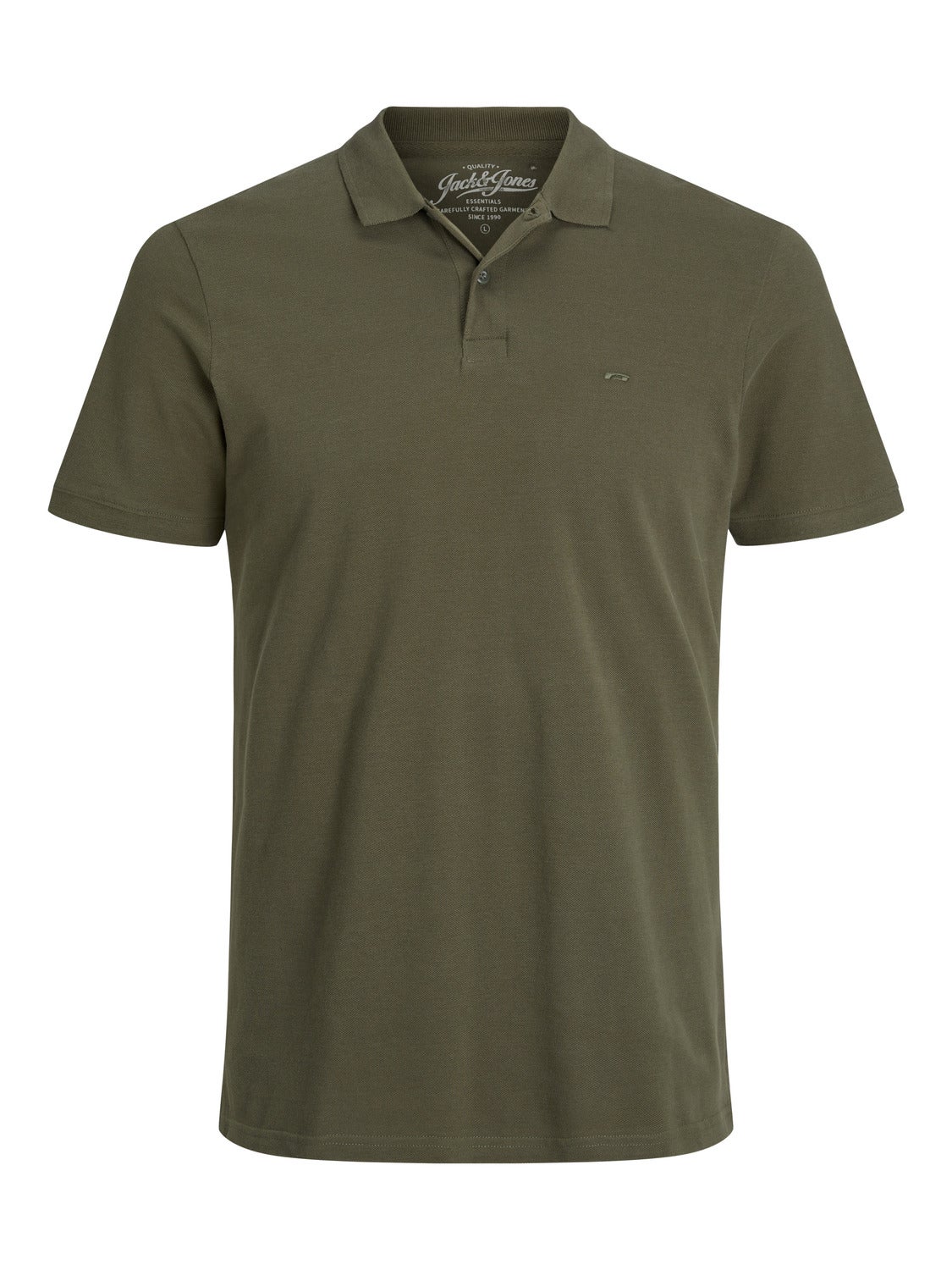 Plain Shirt collar Polo Dark Green Jack Jones