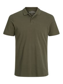 Jack & Jones T-shirt Liso Polo -Olive Night - 12136516