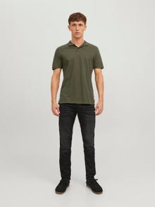 Jack & Jones Einfarbig Polo T-shirt -Olive Night - 12136516