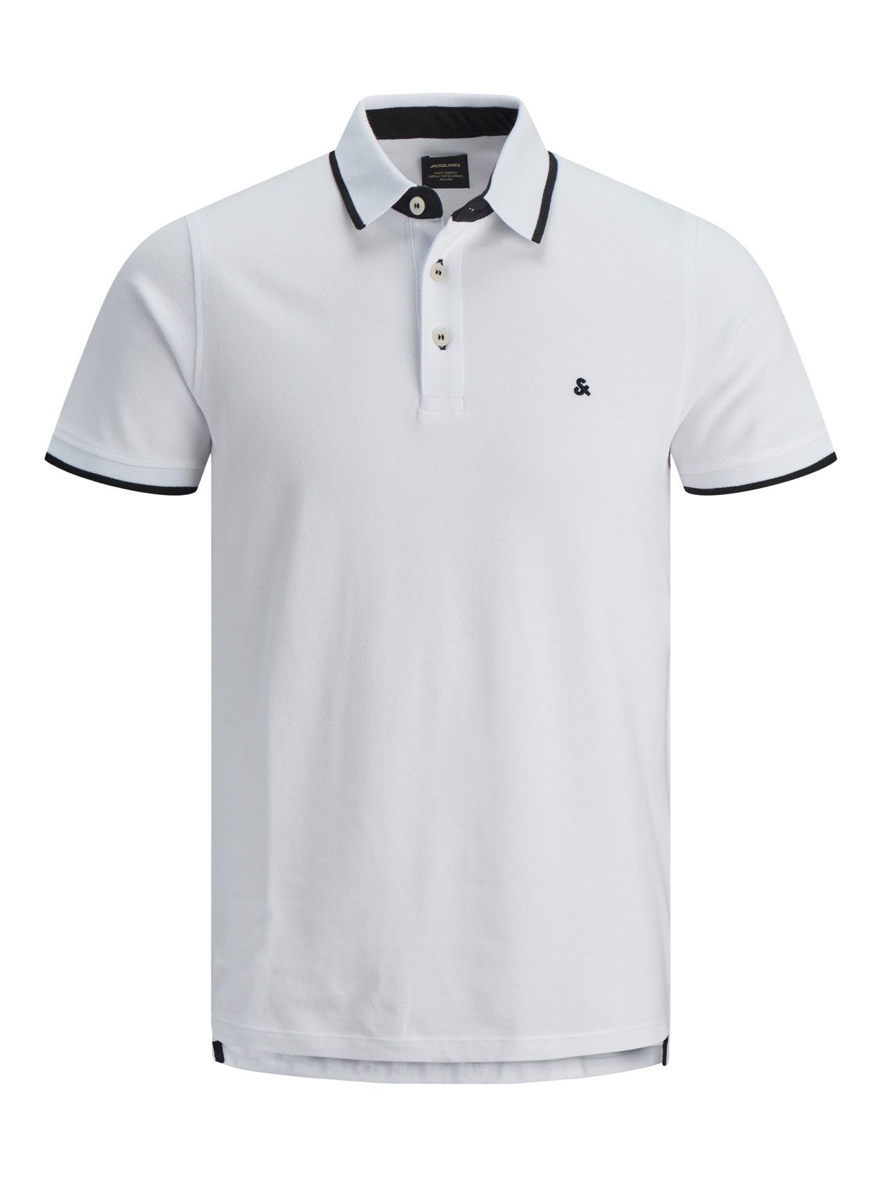 Jack & Jones Gładki Polo T-shirt -White - 12136668