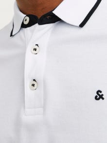 Jack & Jones Vienspalvis Polo kaklas Marškinėliai -White - 12136668