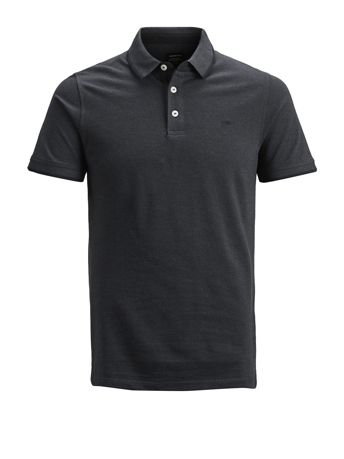 Jack & Jones T-shirt Liso Polo -Dark Grey Melange - 12136668