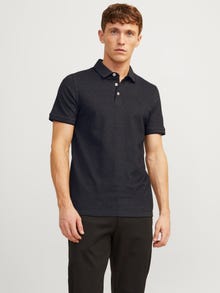 Jack & Jones Einfarbig Polo T-shirt -Dark Grey Melange - 12136668