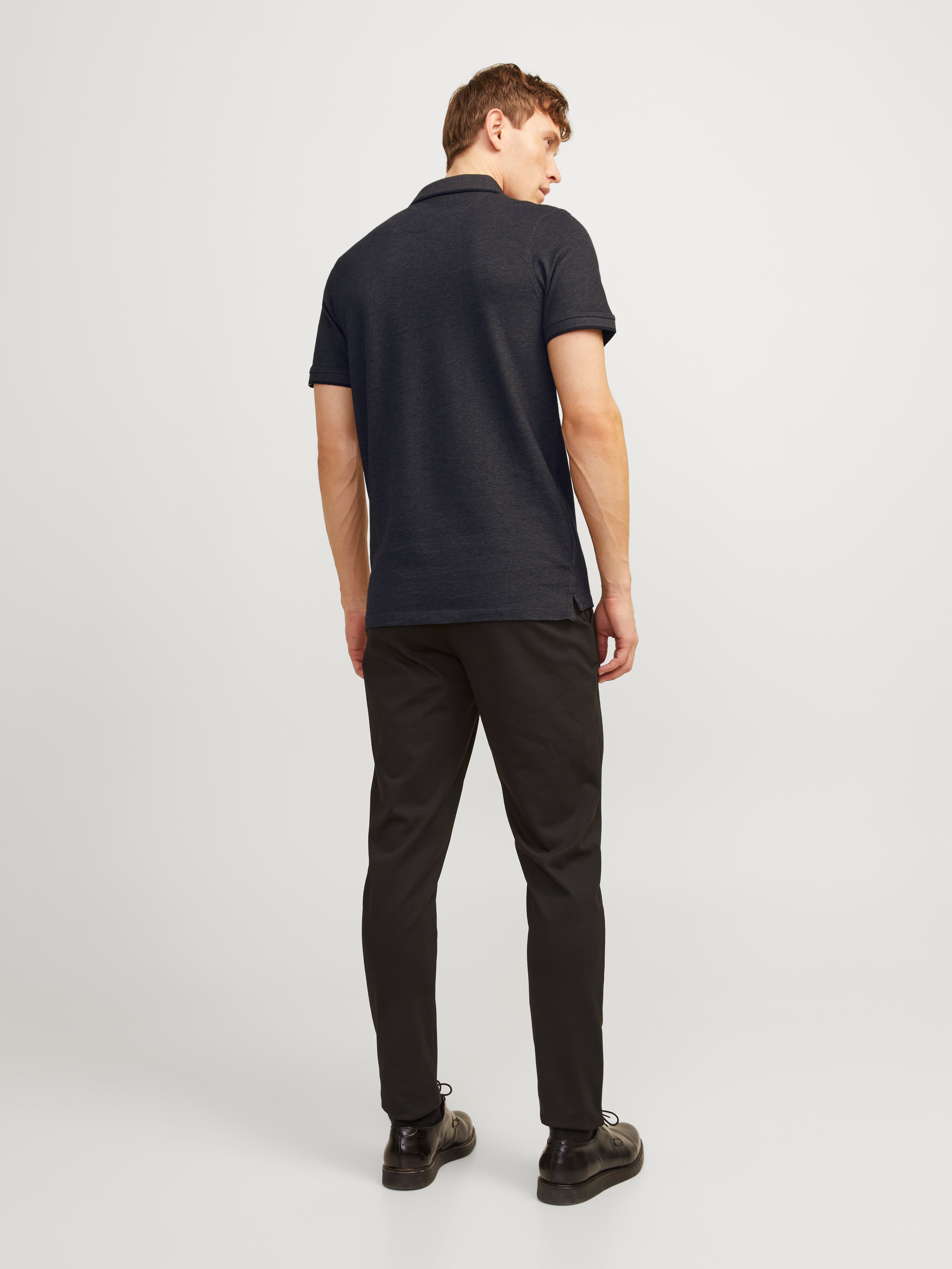 Einfarbig Polo T-shirt | Dunkelgrau | Jack & Jones®