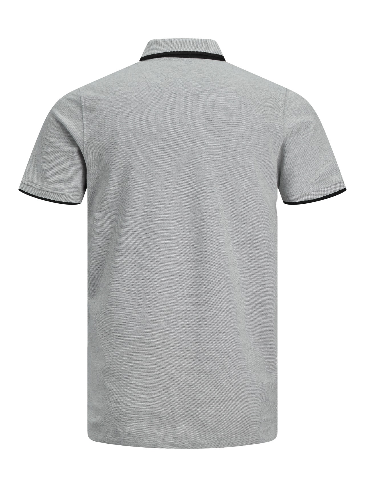Jack & Jones Gładki Polo T-shirt -Light Grey Melange - 12136668