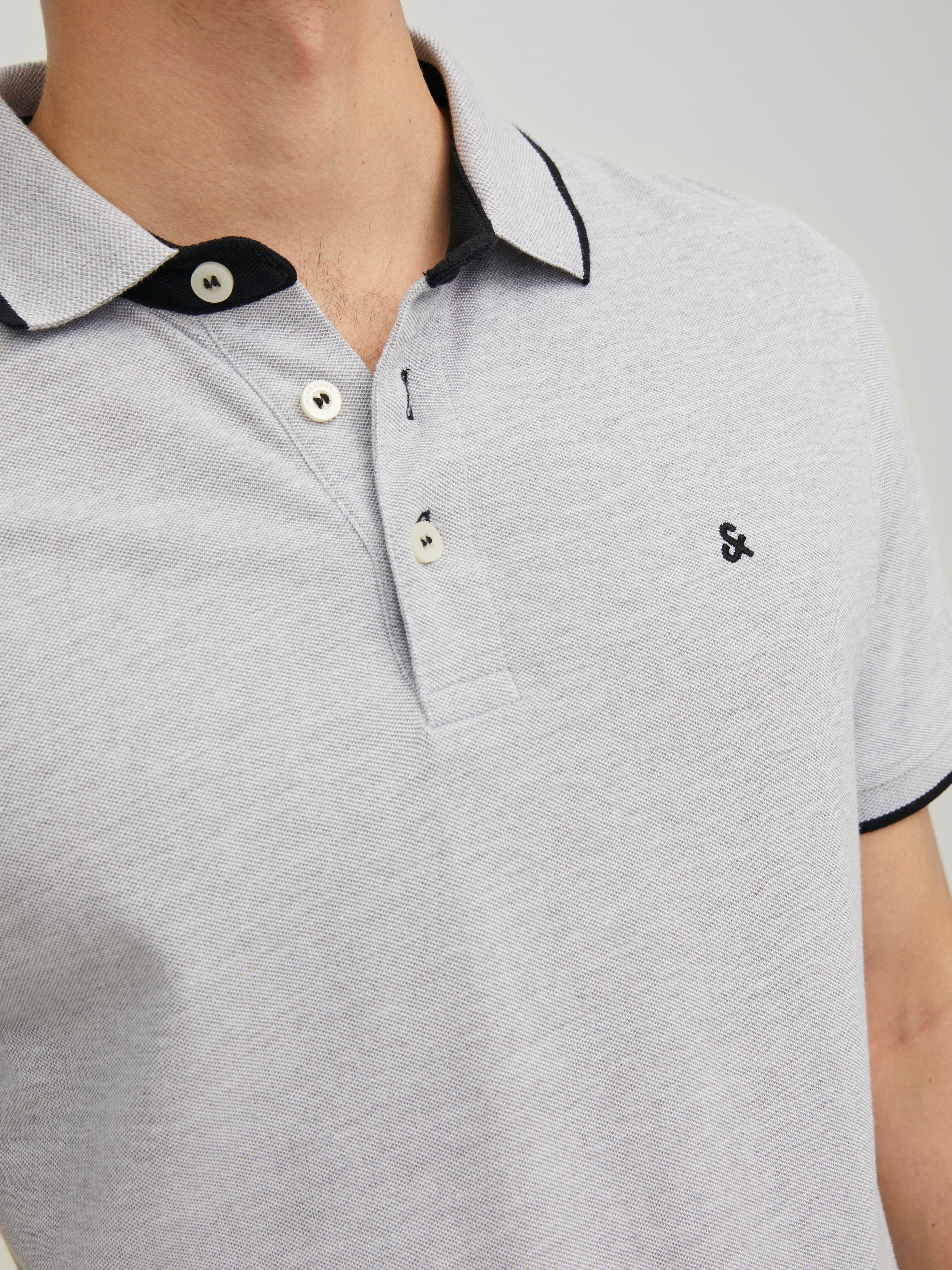 Plain Polo T-shirt | Light Grey | Jack & Jones®