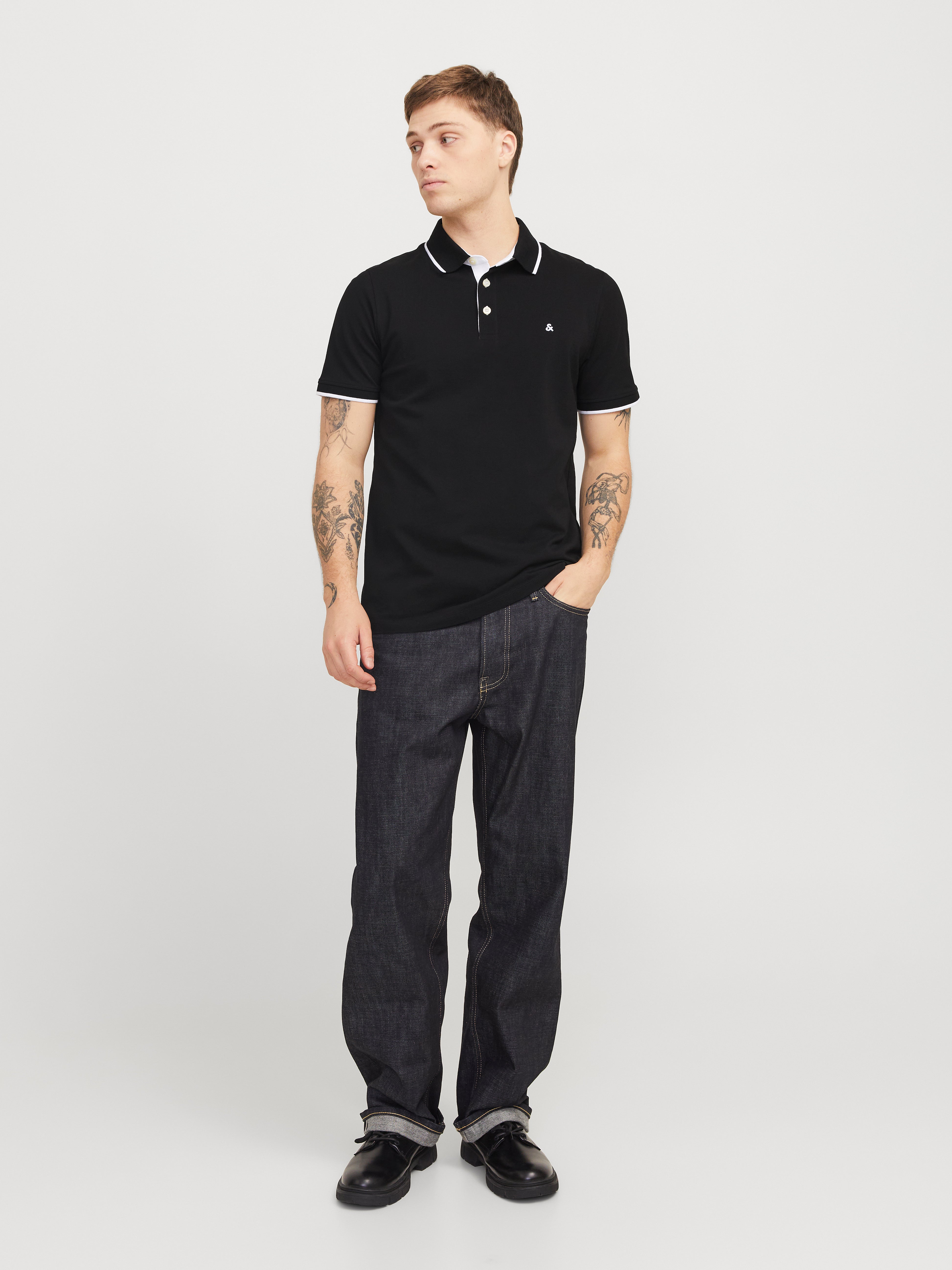 Thumbnail - Einfarbig Poloshirt