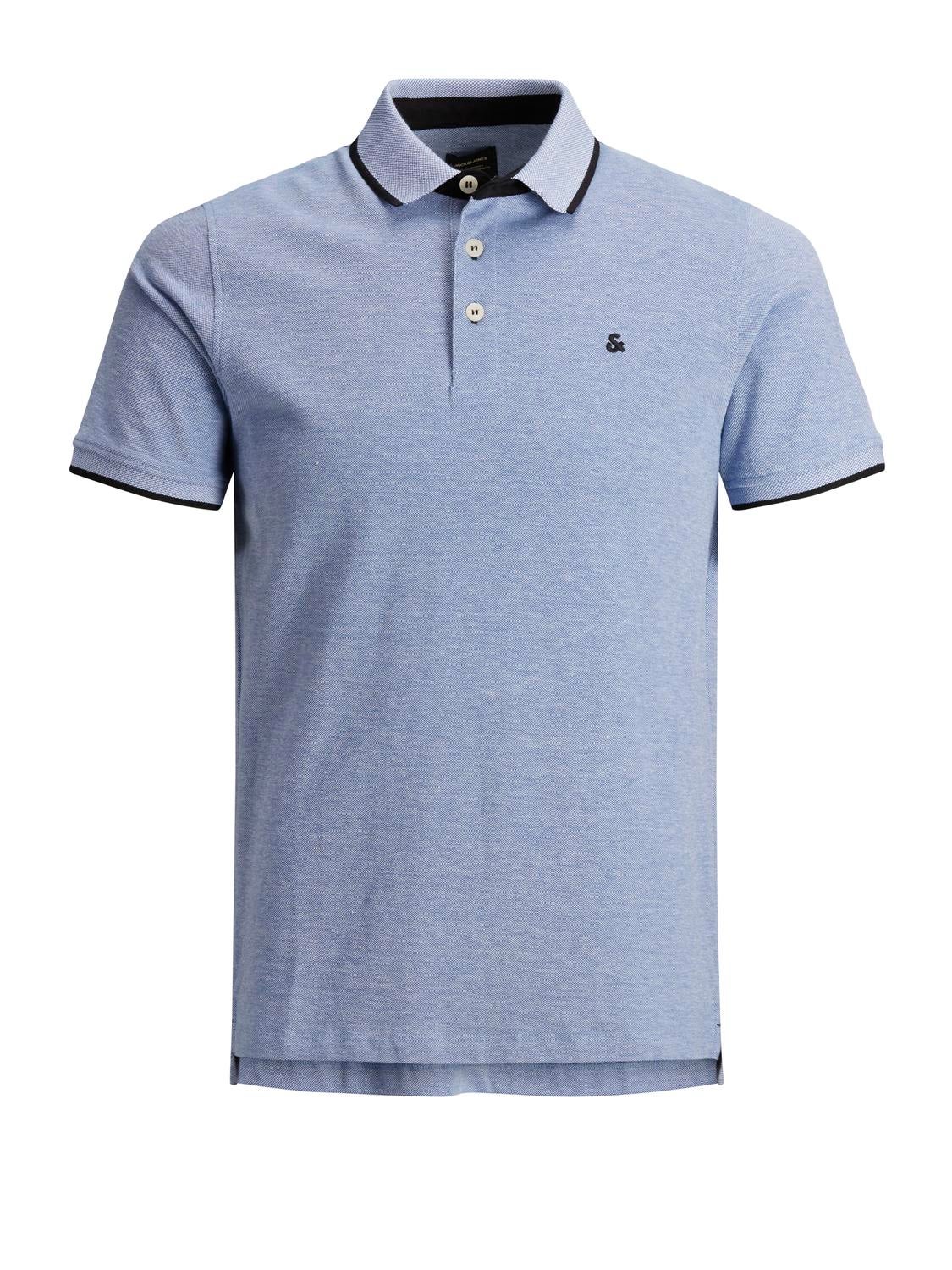 Jack & Jones Bez vzoru Polo límec Tričko -Bright Cobalt - 12136668