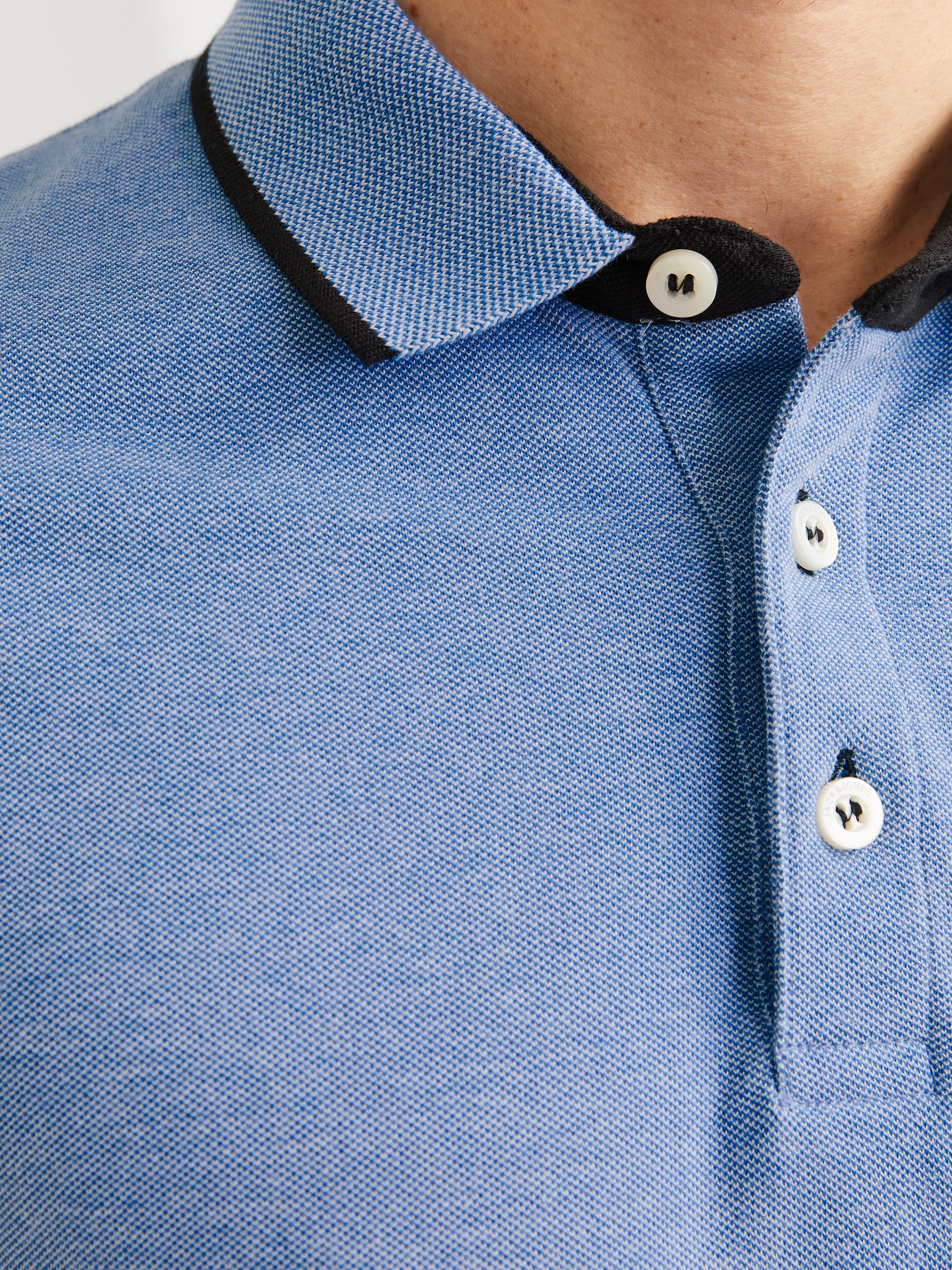 Jack & Jones Bez vzoru Polo límec Tričko -Bright Cobalt - 12136668