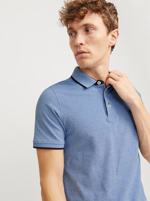 Einfarbig Polo T-shirt | Dunkelblau | Jack & Jones®