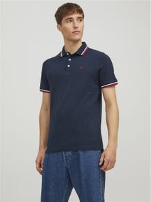 Jack & Jones Einfarbig Polo T-shirt -Navy Blazer - 12136668