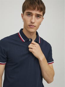 Jack & Jones Gładki Polo T-shirt -Navy Blazer - 12136668