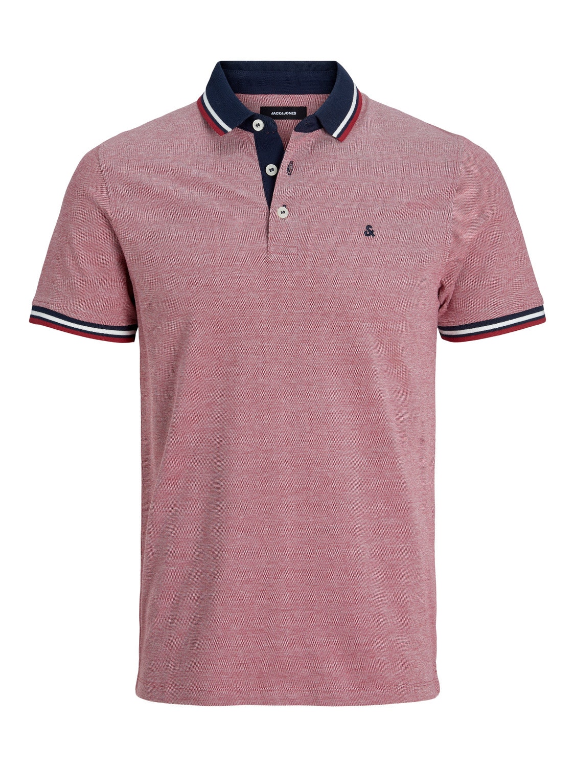 Jack & Jones Einfarbig Polo T-shirt -Rio Red - 12136668