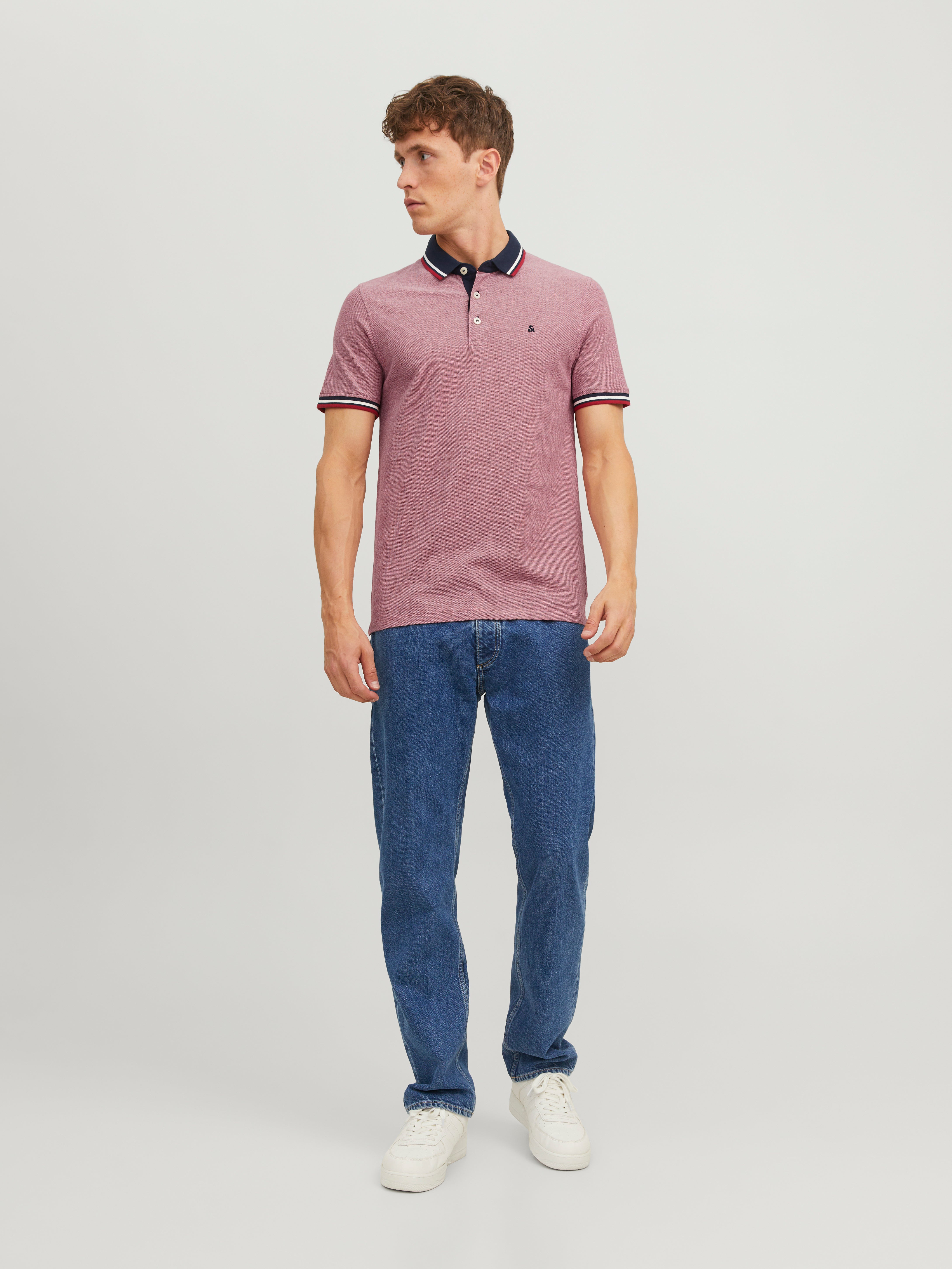 Einfarbig Polo T-shirt | Hellrosa | Jack & Jones® 