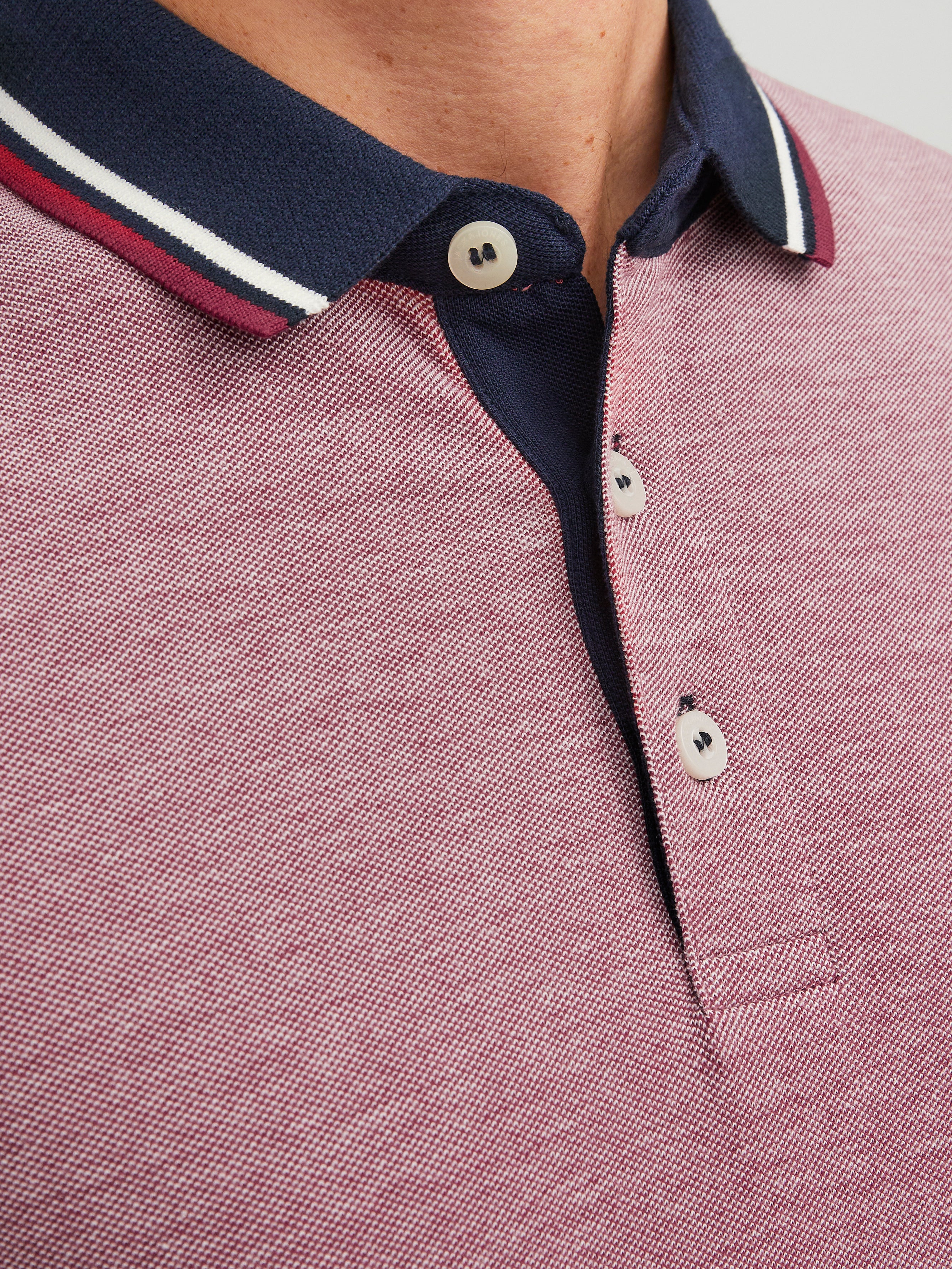 Jack & Jones Gładki Polo T-shirt -Rio Red - 12136668