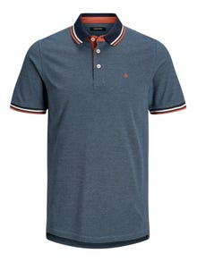Jack & Jones Gładki Polo T-shirt -Denim Blue - 12136668