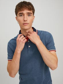 Jack & Jones Vienspalvis Marškininė apykaklė Polo -Denim Blue - 12136668