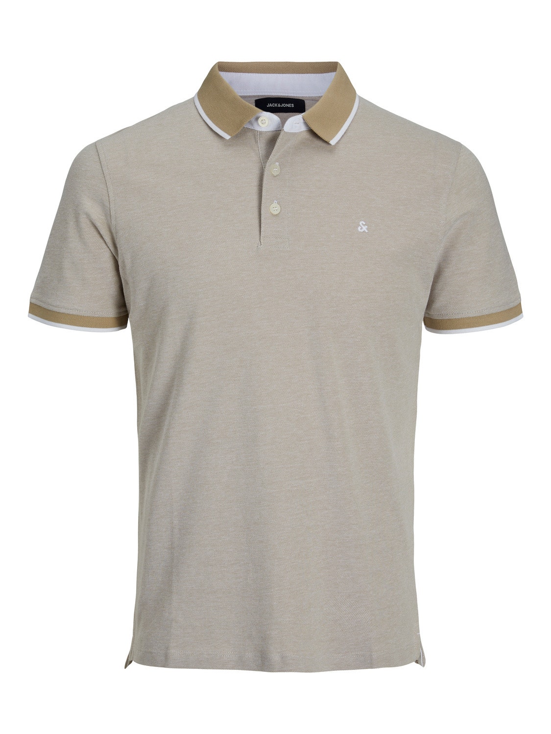 Jack & Jones Einfarbig Polo T-shirt -Crockery - 12136668