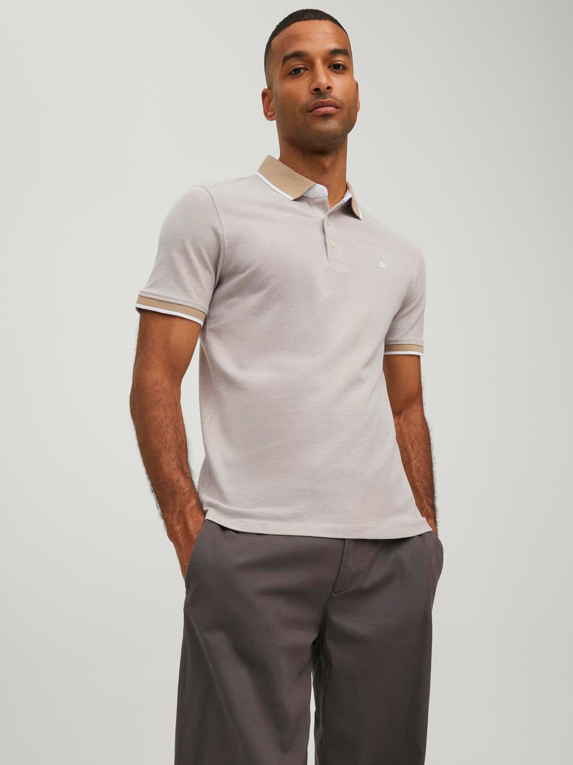 suede polo shirt