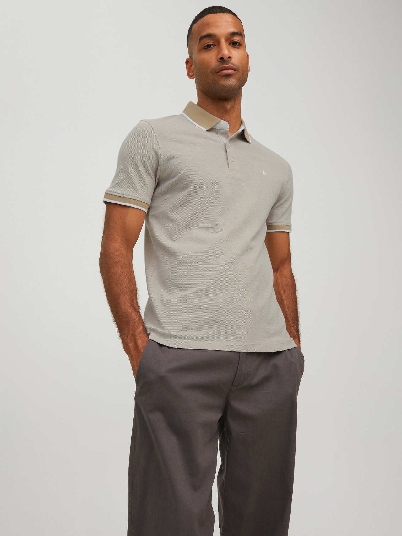 Jack & Jones Plain Polo Polo -Crockery - 12136668