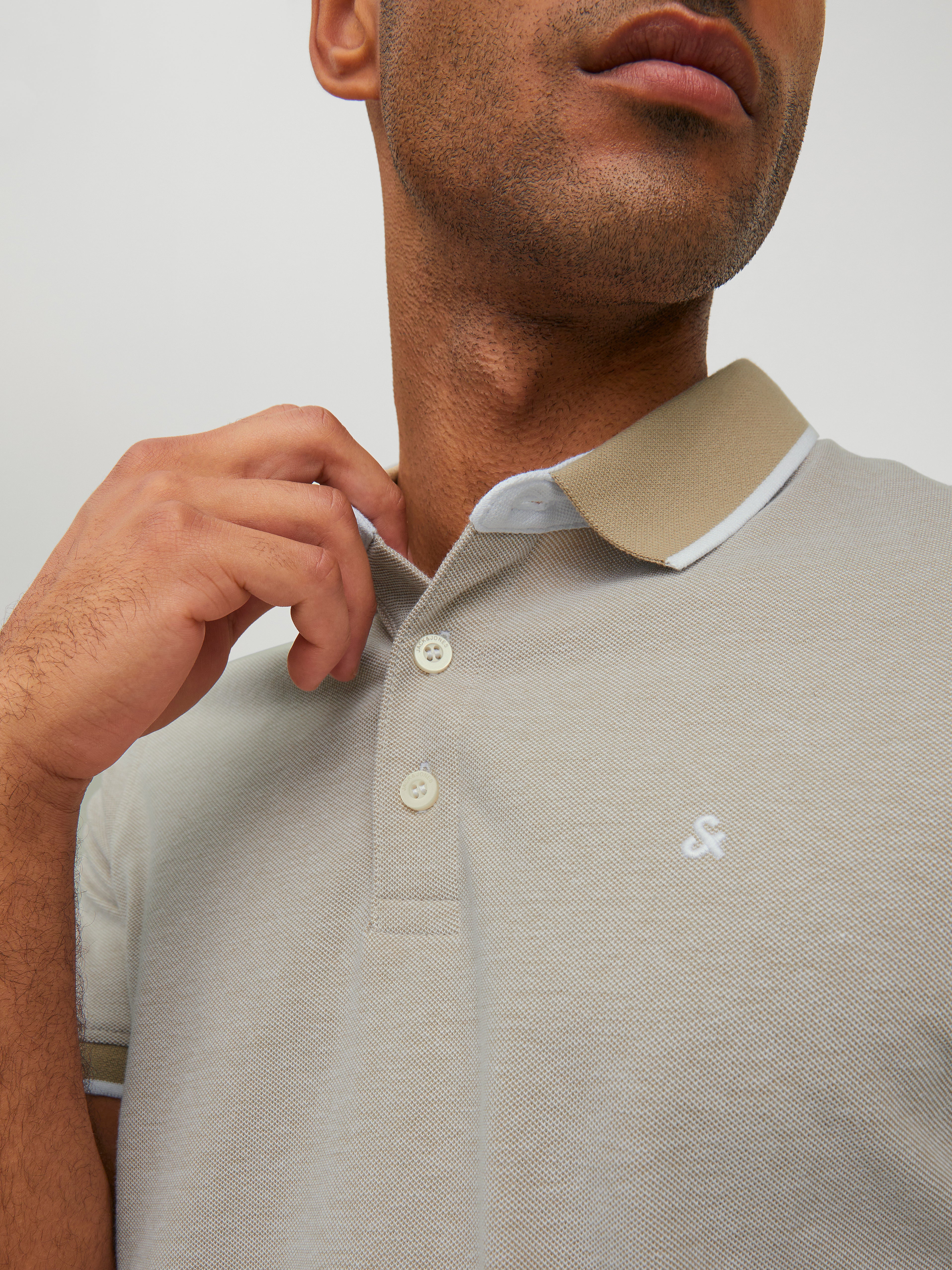 Jack & Jones Ühevärviline Polo Eesti keel -Crockery - 12136668