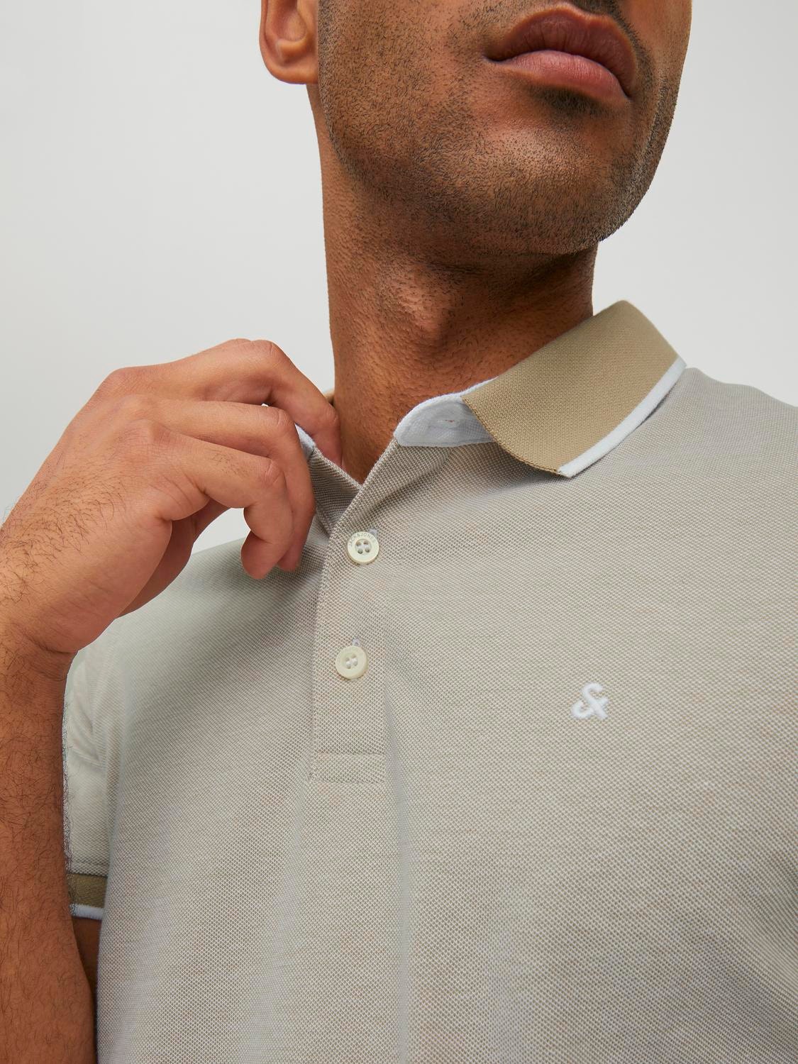 Jack & Jones Ühevärviline Polo Eesti keel -Crockery - 12136668