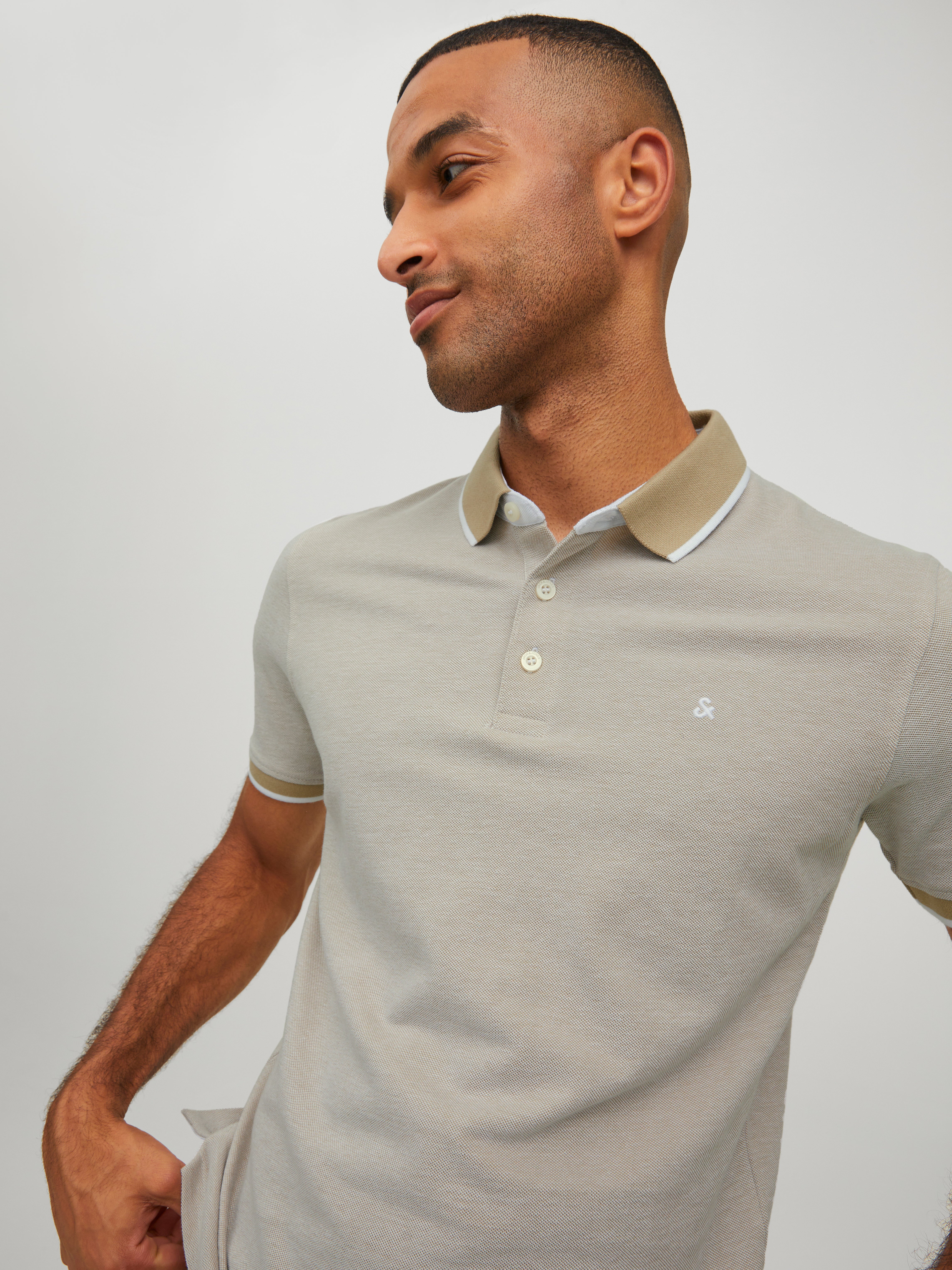 Jack & Jones Ühevärviline Polo Eesti keel -Crockery - 12136668