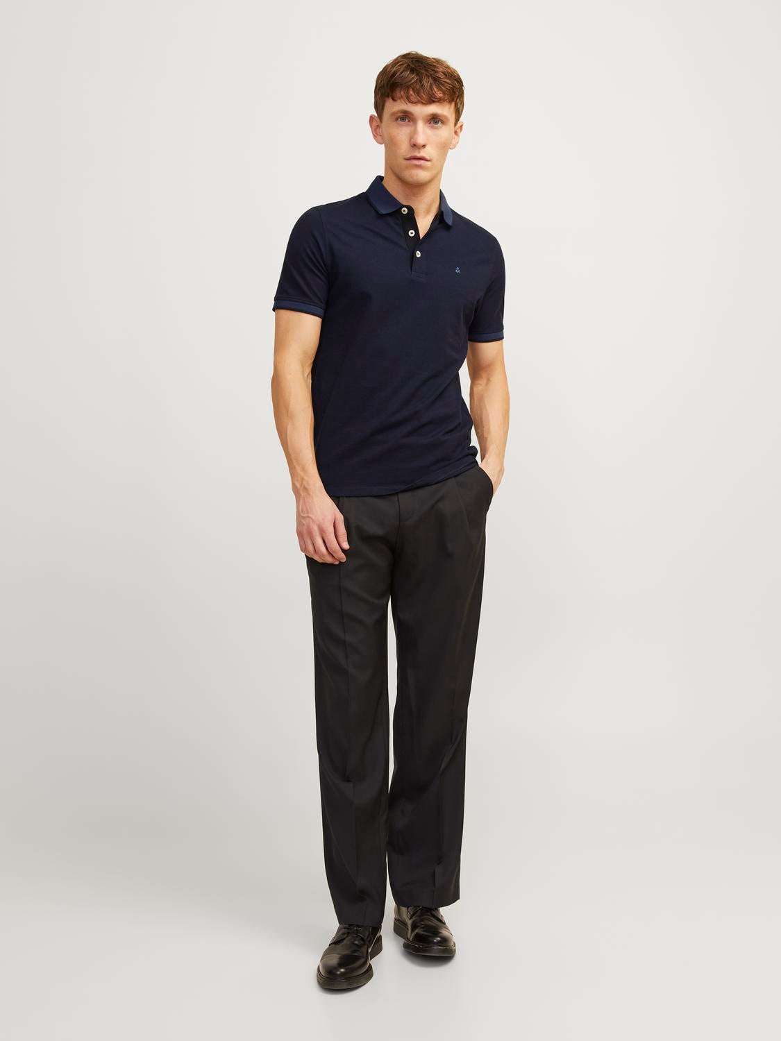 Plain Shirt collar Polo